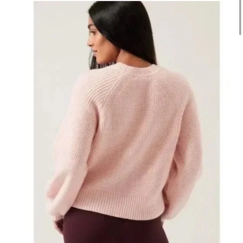 Athleta Layover Crew Sweater | Orchid Pink Size Small - Picture 2 of 10